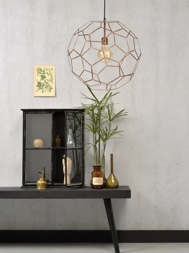 Hanglamp draadijzer Marrakesh koper L by it's about RoMi