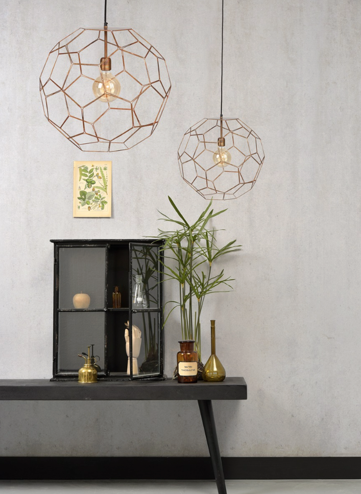 Hanglamp draadijzer Marrakesh koper L - depauwwonen