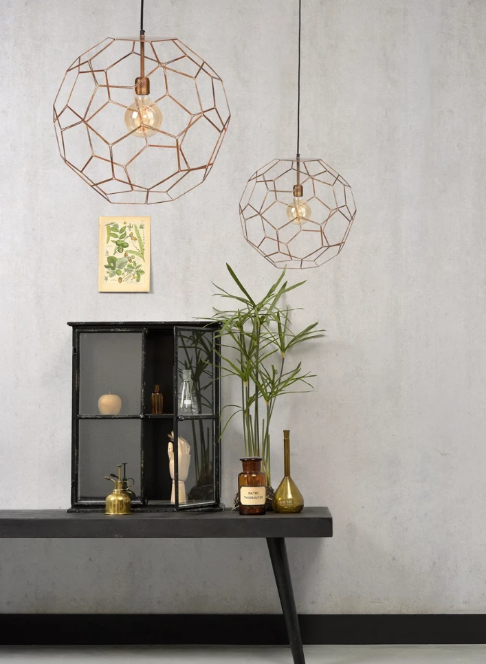 Hanglamp draadijzer Marrakesh koper L by it's about RoMi