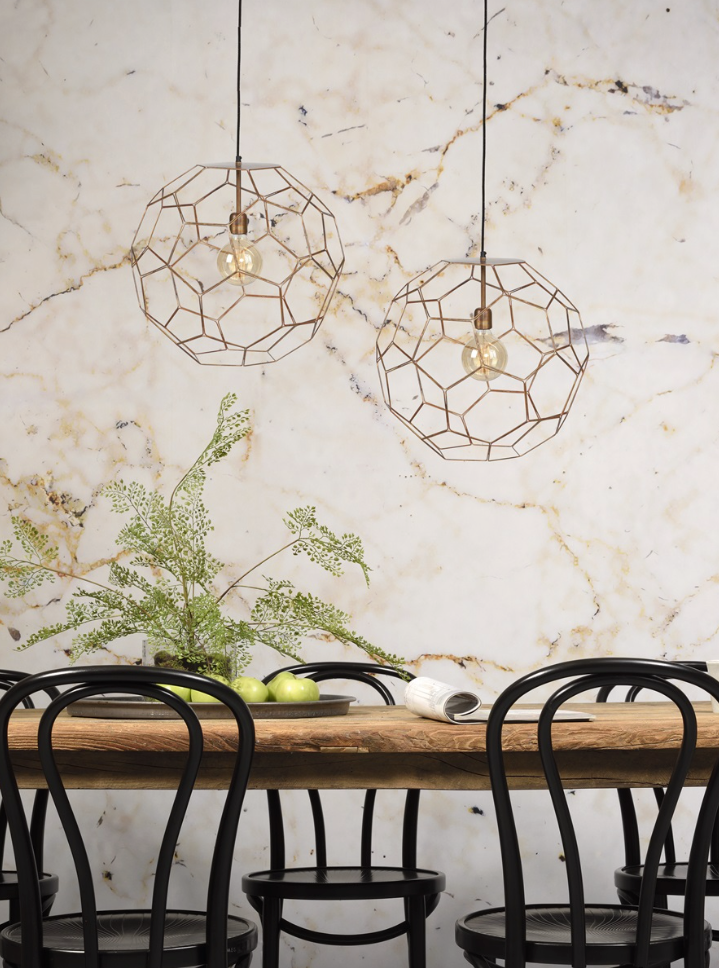 Hanglamp draadijzer Marrakesh koper S - depauwwonen