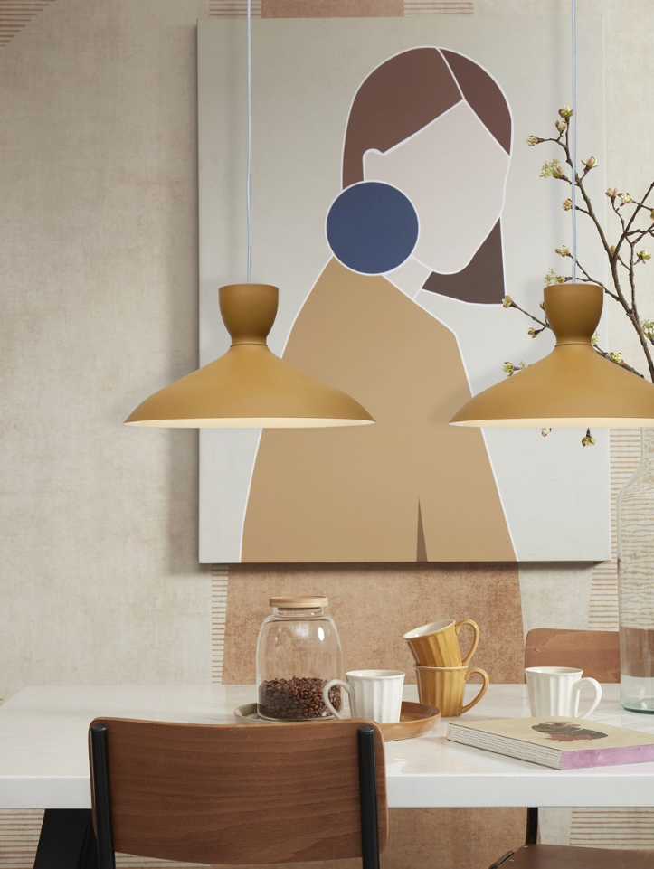 Hanglamp Hanover - Geel - 40x40x22cm - depauwwonen