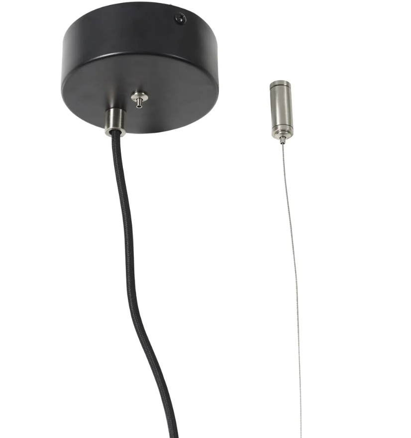 Hanglamp aluminium Marseille Ø48 - zwart - depauwwonen