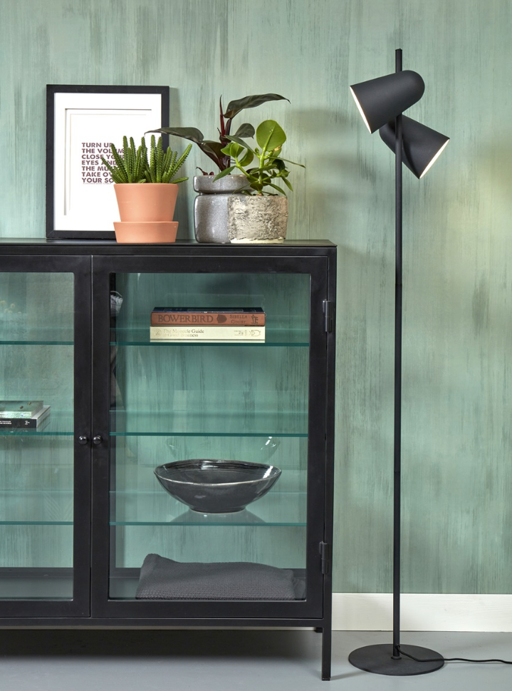 Vloerlamp ijzer Salamanca 2-kap - zwart by it's about RoMi