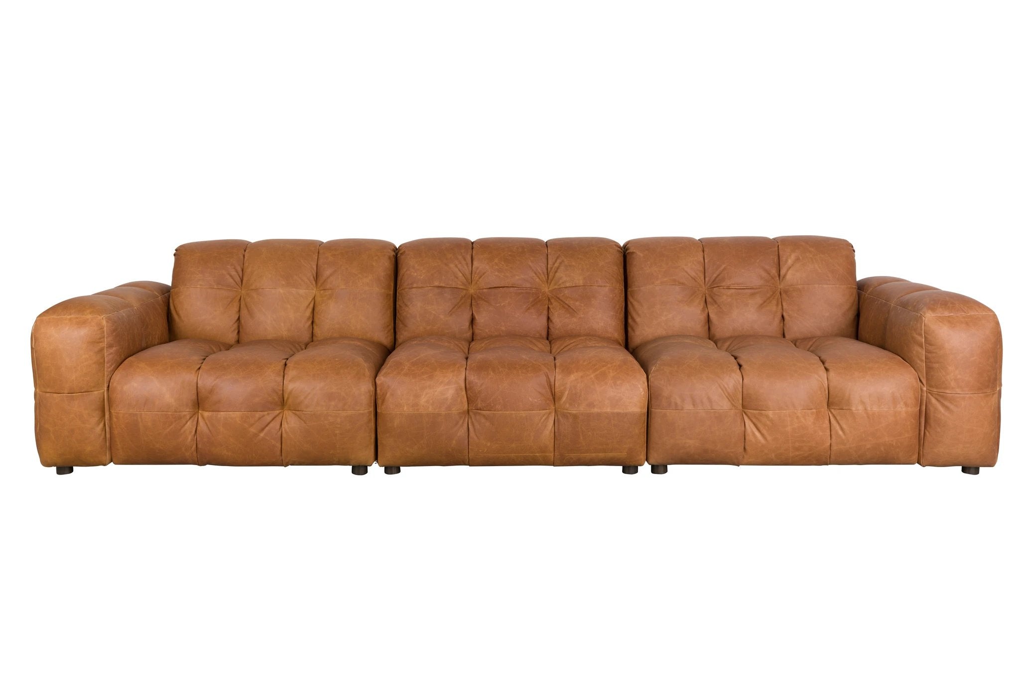 Bankstel Hackman 4,5-Seater Leather Cognac by Dutchbone