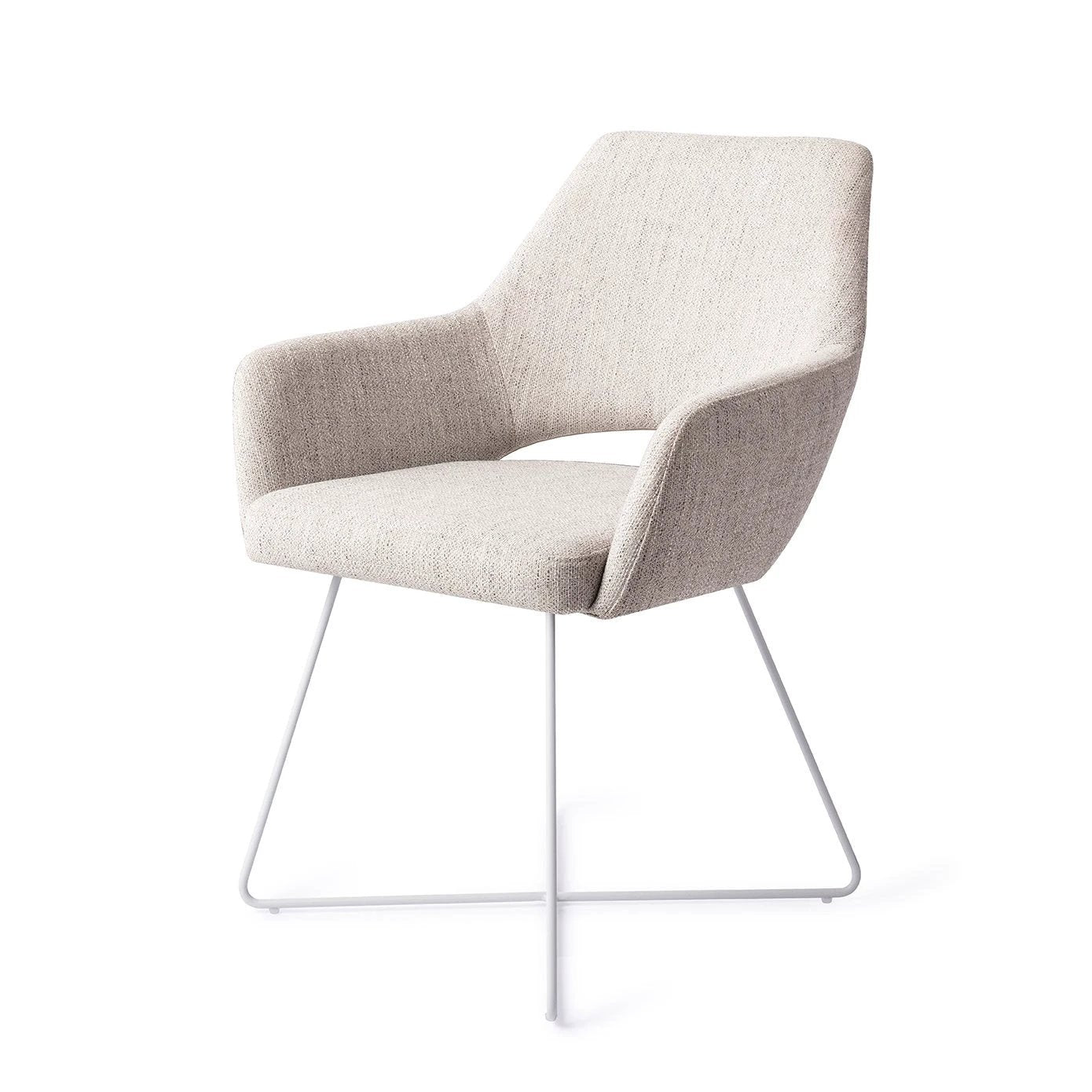 Yanai Eetkamerstoel - Cross White by Jesper Home