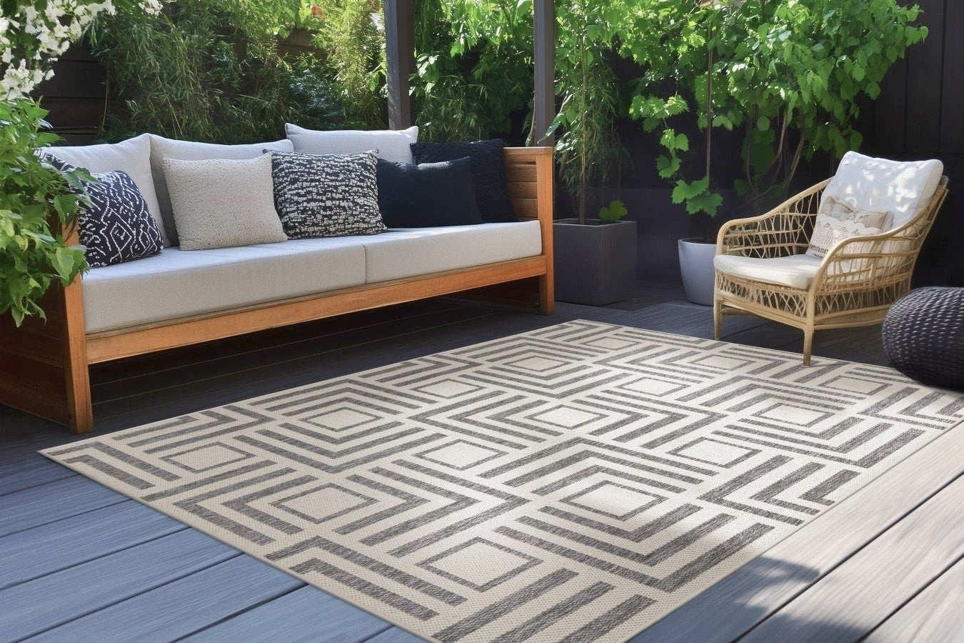 Binnen/buiten Vloerkleed Casa 608 Ivoor - 3 maten by Lalee