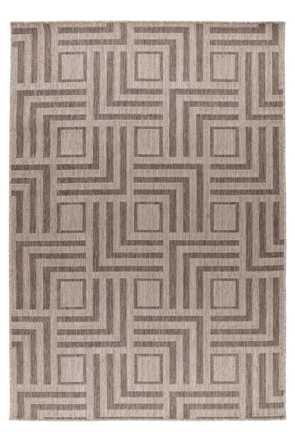 Binnen/buiten Vloerkleed Casa 608 Taupe - 3 maten - depauwwonen