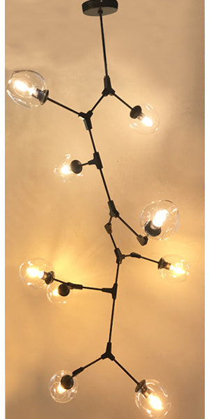 Hanglamp Jonah 9L Zwart Frame - depauwwonen