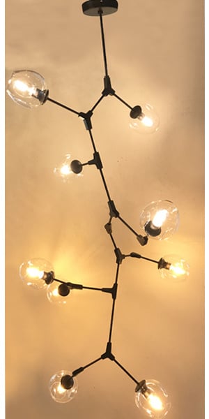 Hanglamp Jonah 9L Messing Frame - depauwwonen