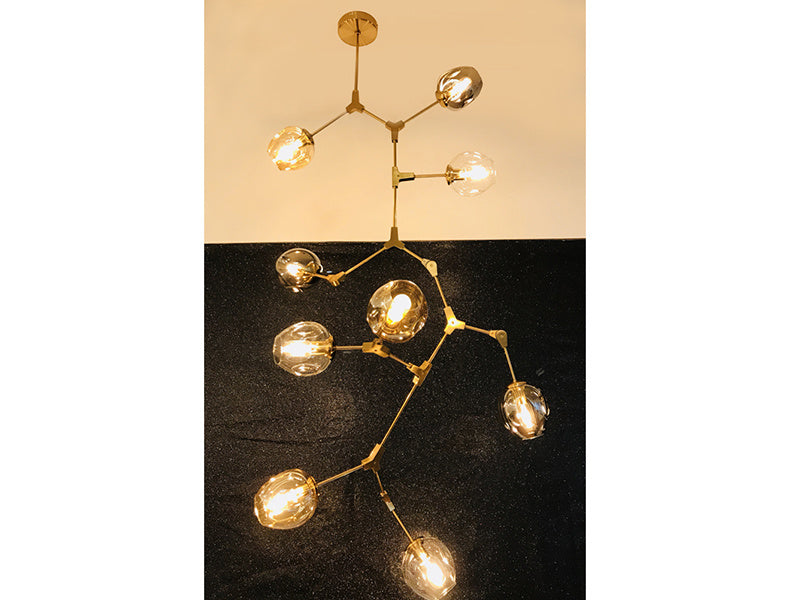 Hanglamp Jonah 9L Zand Nikkel Frame - depauwwonen