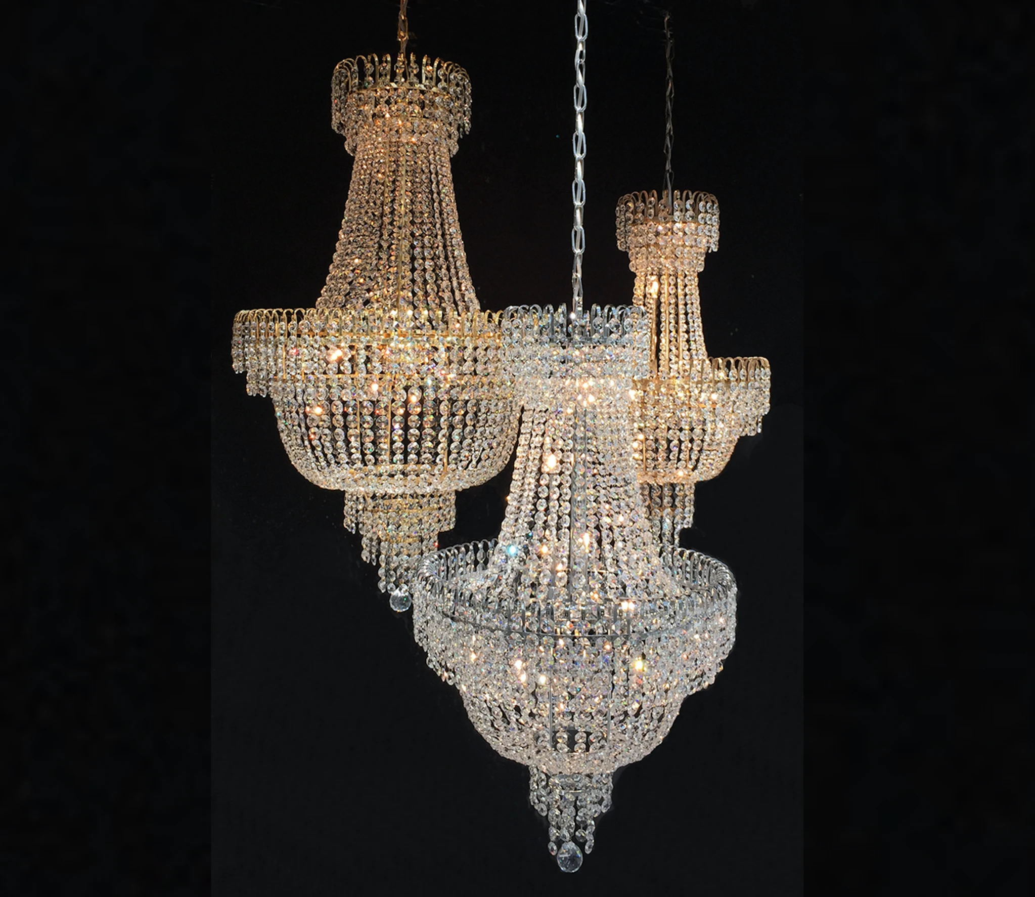 Kroonluchter Catharina chroom in meerdere maten by LightDesign