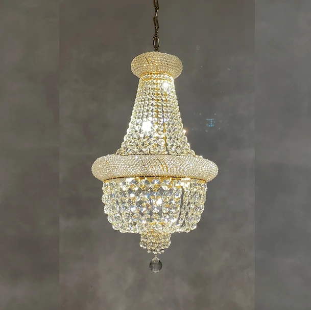 Kroonluchter Margaretha goud in 4 diameters by LightDesign