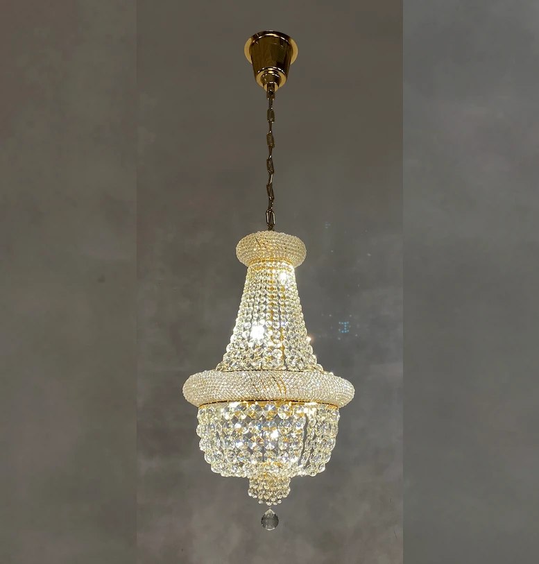 Kroonluchter Margaretha goud in 4 diameters by LightDesign