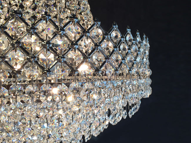 Kroonluchter Adriana chroom in 4 maten - depauwwonen