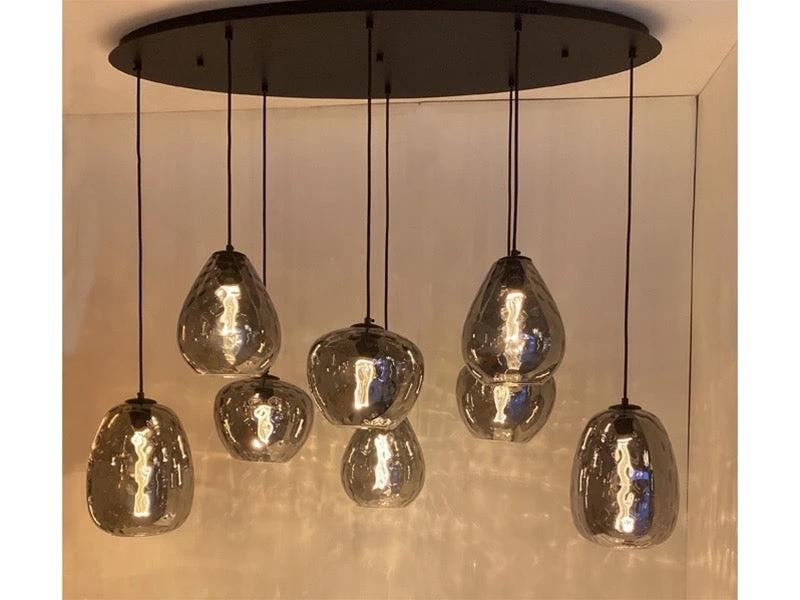 Hanglamp Celeste 8L Ovaal - Smoke by LightDesign