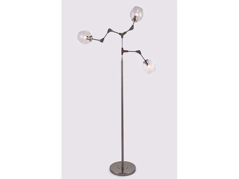 Vloerlamp Graham 3L Zwart frame - 3 glas keuze - ledlampen inclusief by LightDesign