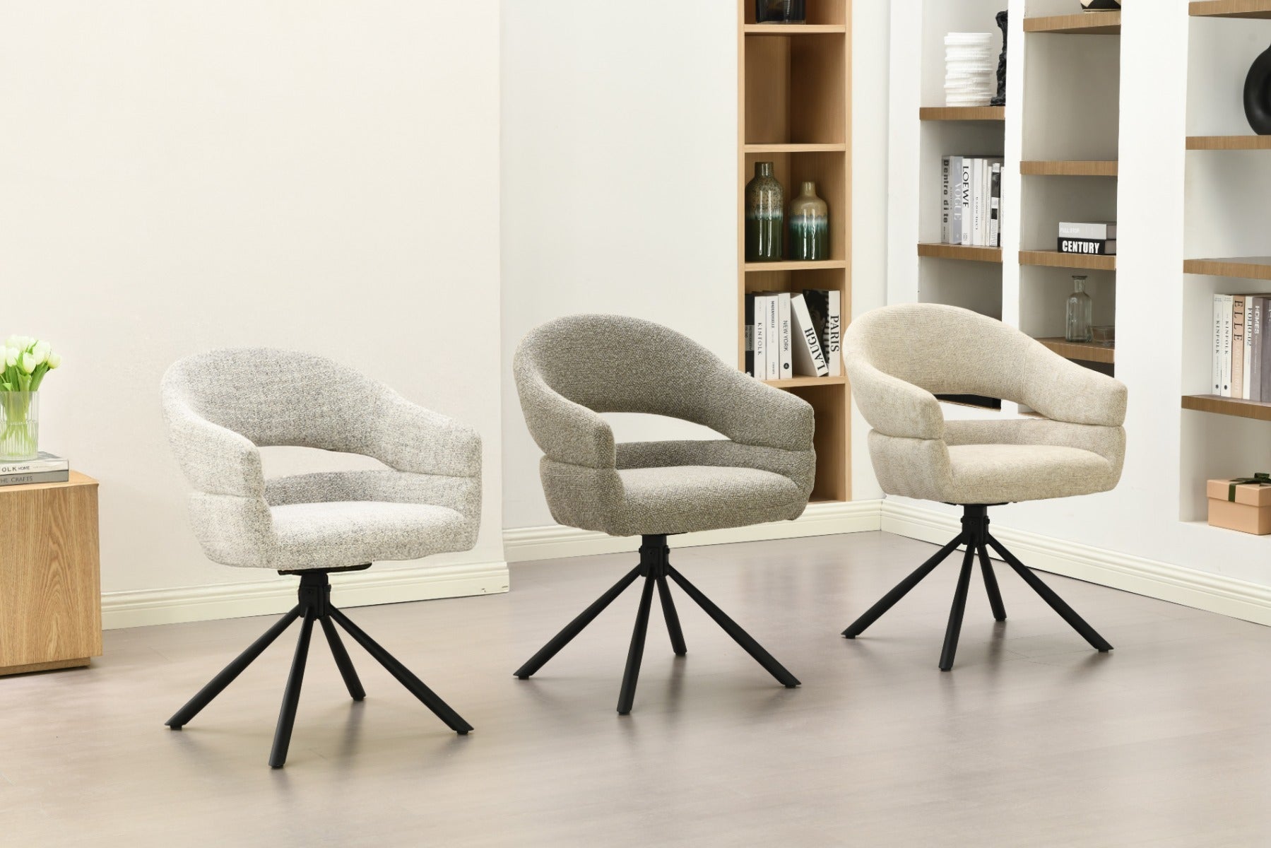 Draai-eetkamerstoel Linn Taupe - depauwwonen