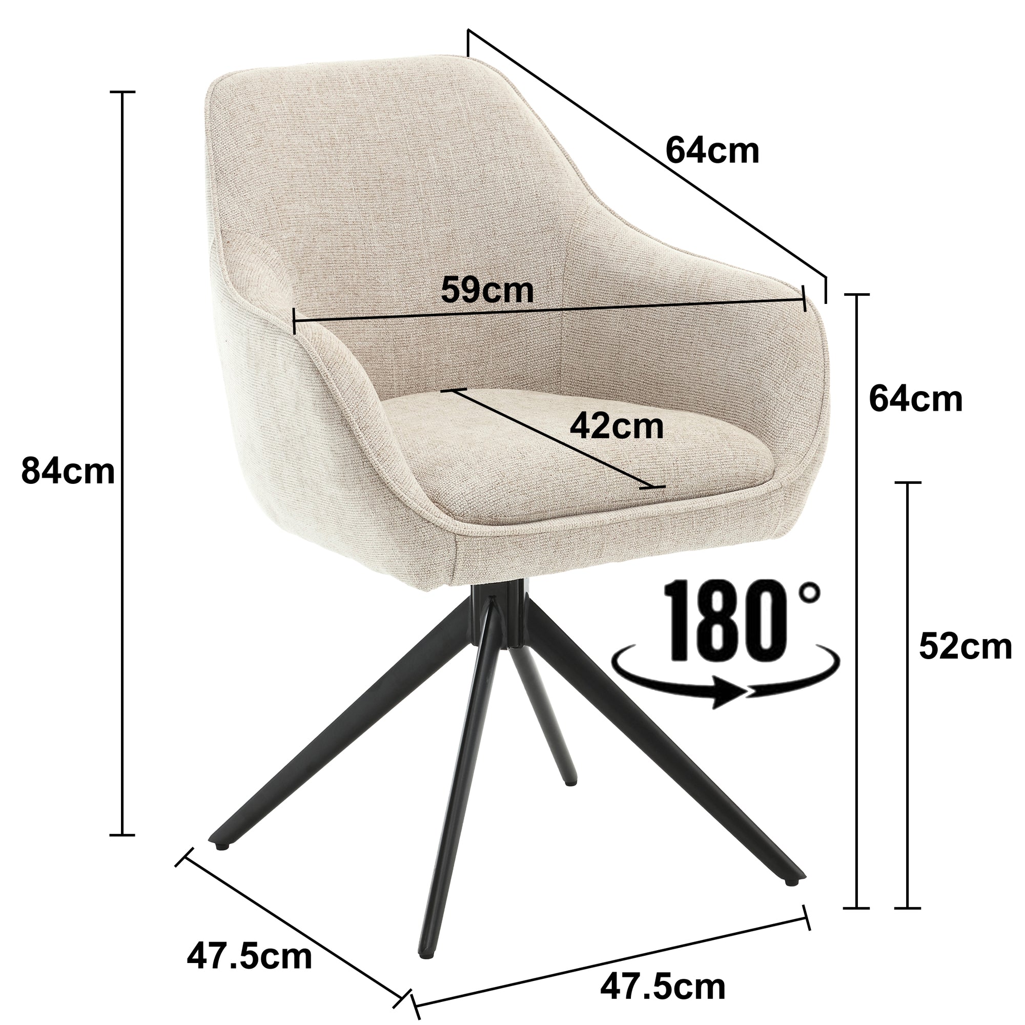 Draai-eetkamerstoel Thomas Toffee (set van 2) - depauwwonen