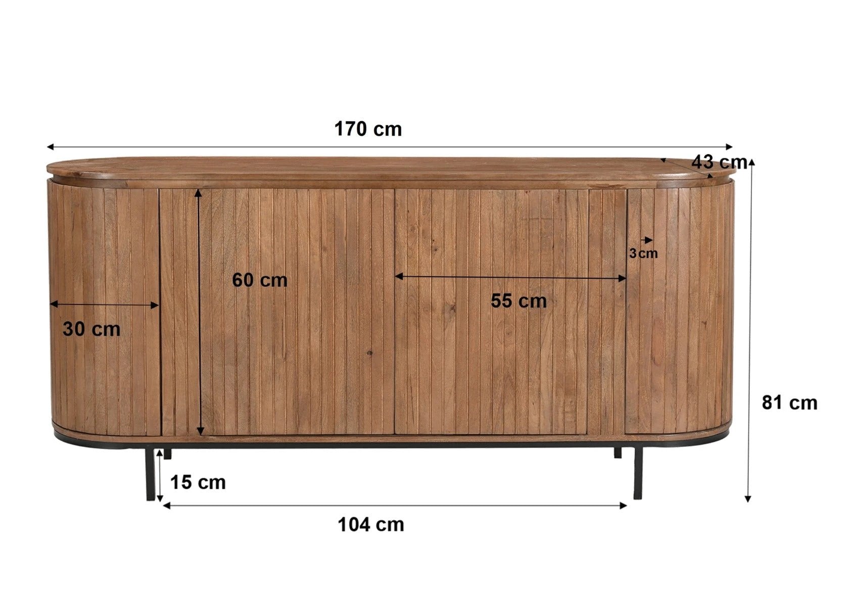 Dressoir Noor 170cm by Livingfurn