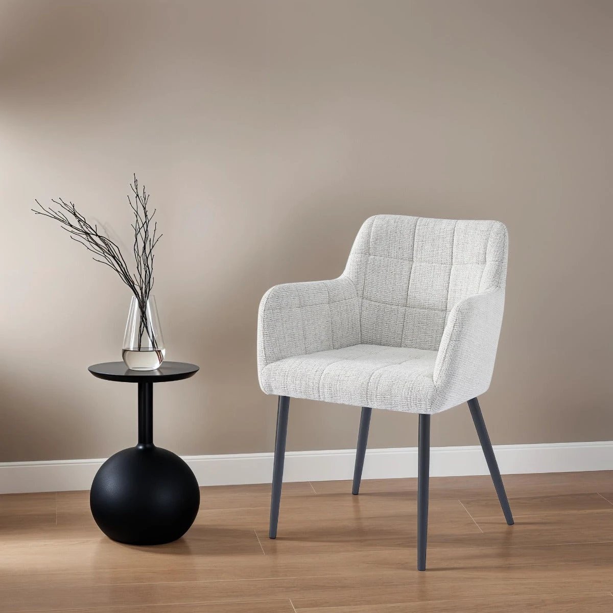 Eetkamerstoel Bronco Greige (set van 2) by Livingfurn