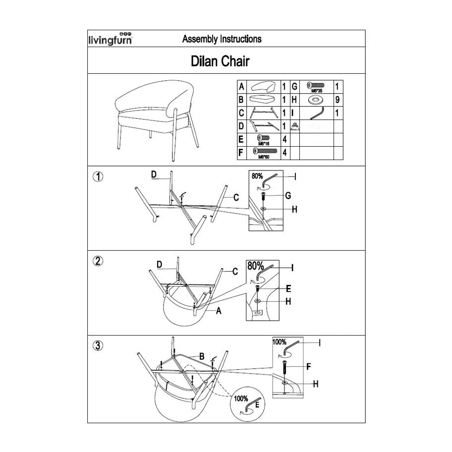 Fauteuil Dilan Venga Hazel by Livingfurn