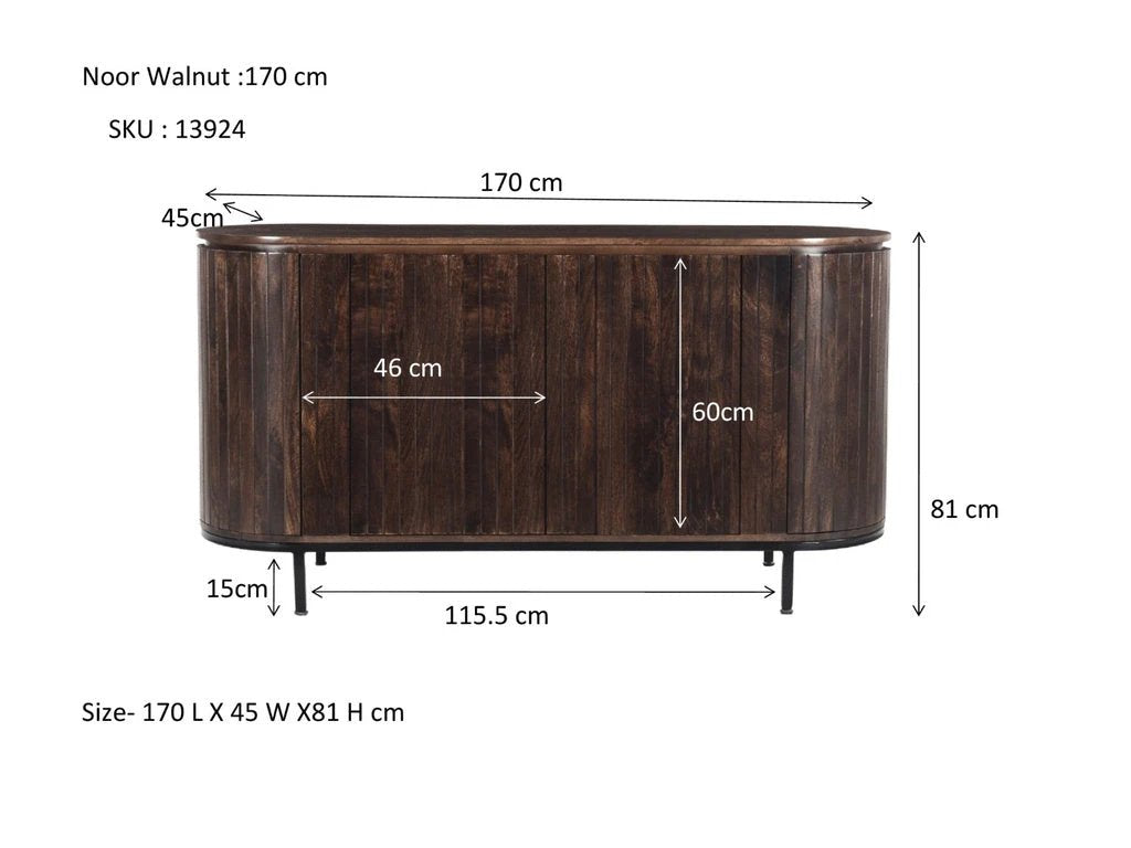 Dressoir Noor Walnut 170cm by Livingfurn