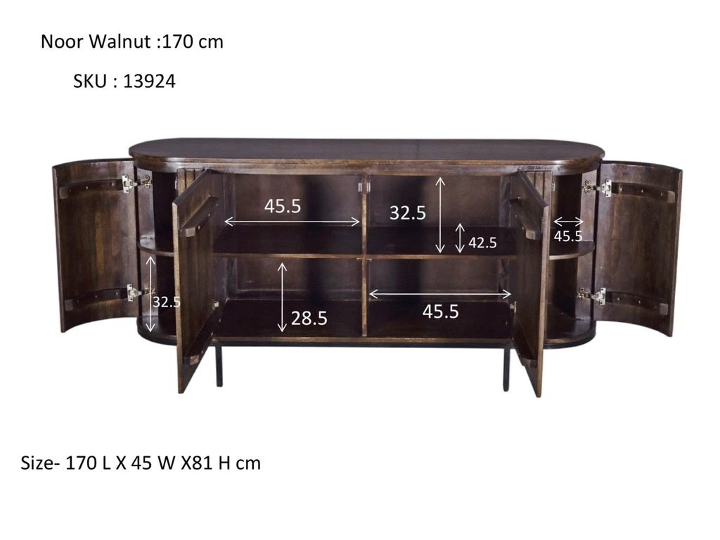 Dressoir Noor Walnut 170cm by Livingfurn