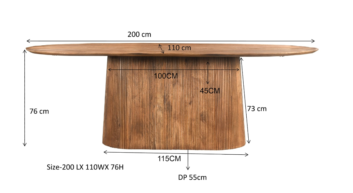 Eettafel Salvator 200cm by Livingfurn