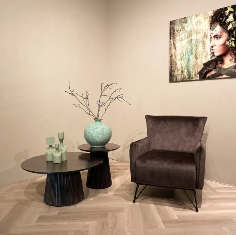 Bijzettafel Salvator Walnut 50cm by Livingfurn