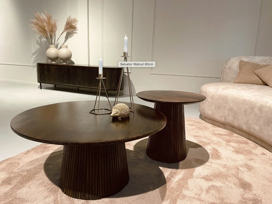 Eettafel Salvator Walnut 80cm by Livingfurn