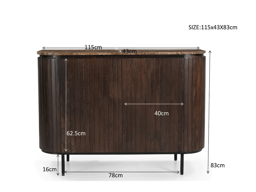 Dressoir Noor Emperador 115cm - depauwwonen