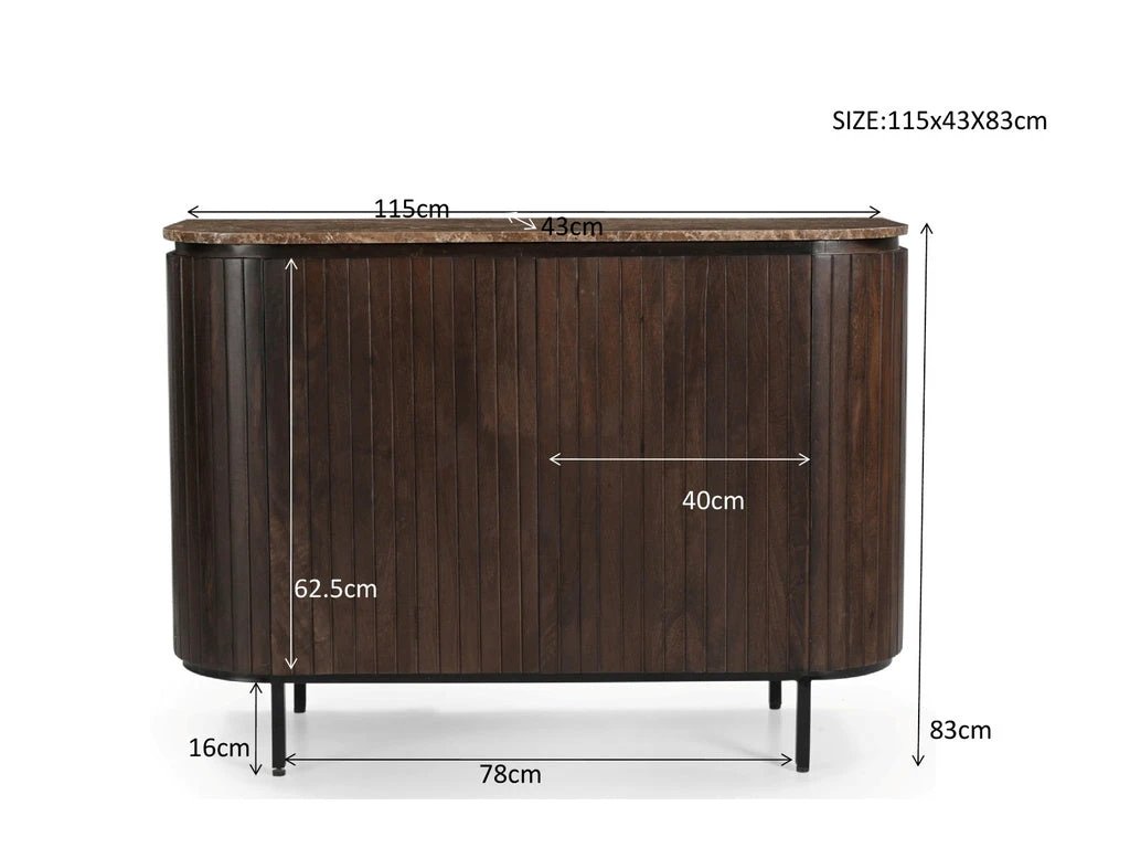 Dressoir Noor Emperador 115cm by Livingfurn