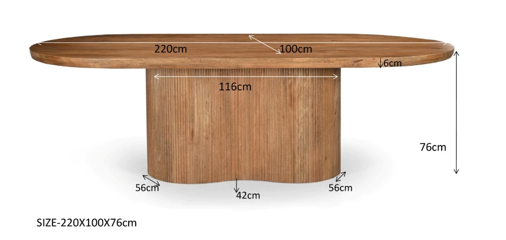 Eettafel Sevilla 220cm by Livingfurn