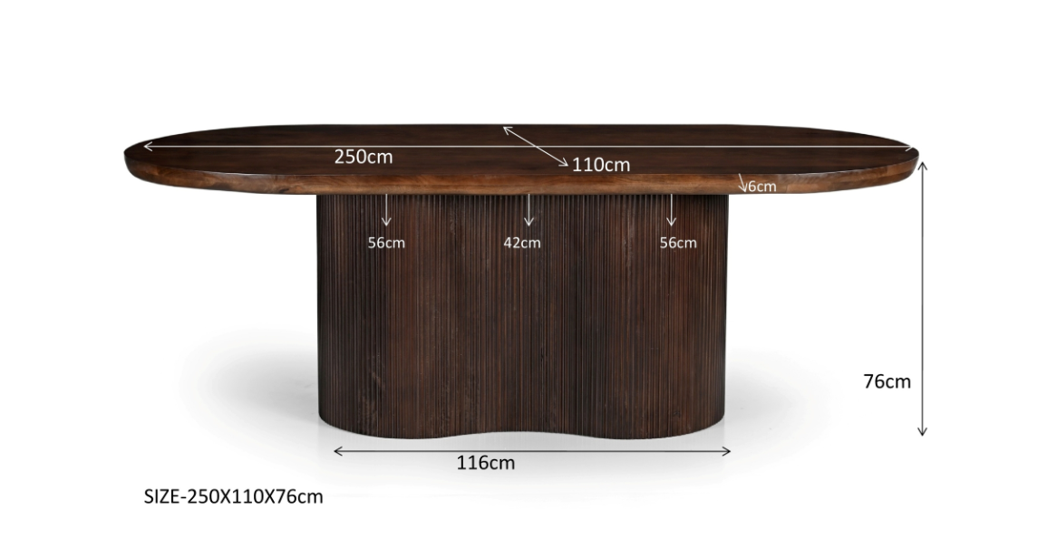 Eettafel Sevilla Brown 250cm - depauwwonen