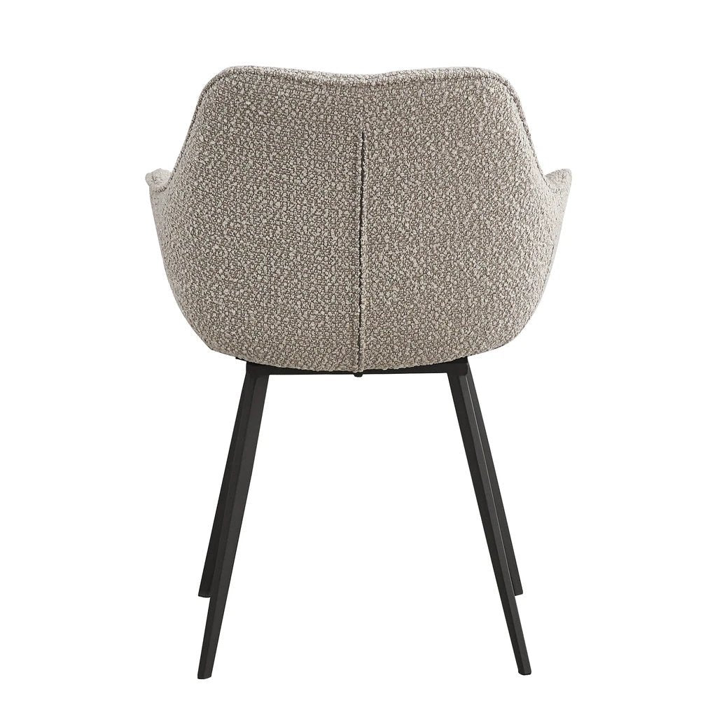 Eetkamerstoel Luca Boucle Beige (set van 2) by Livingfurn