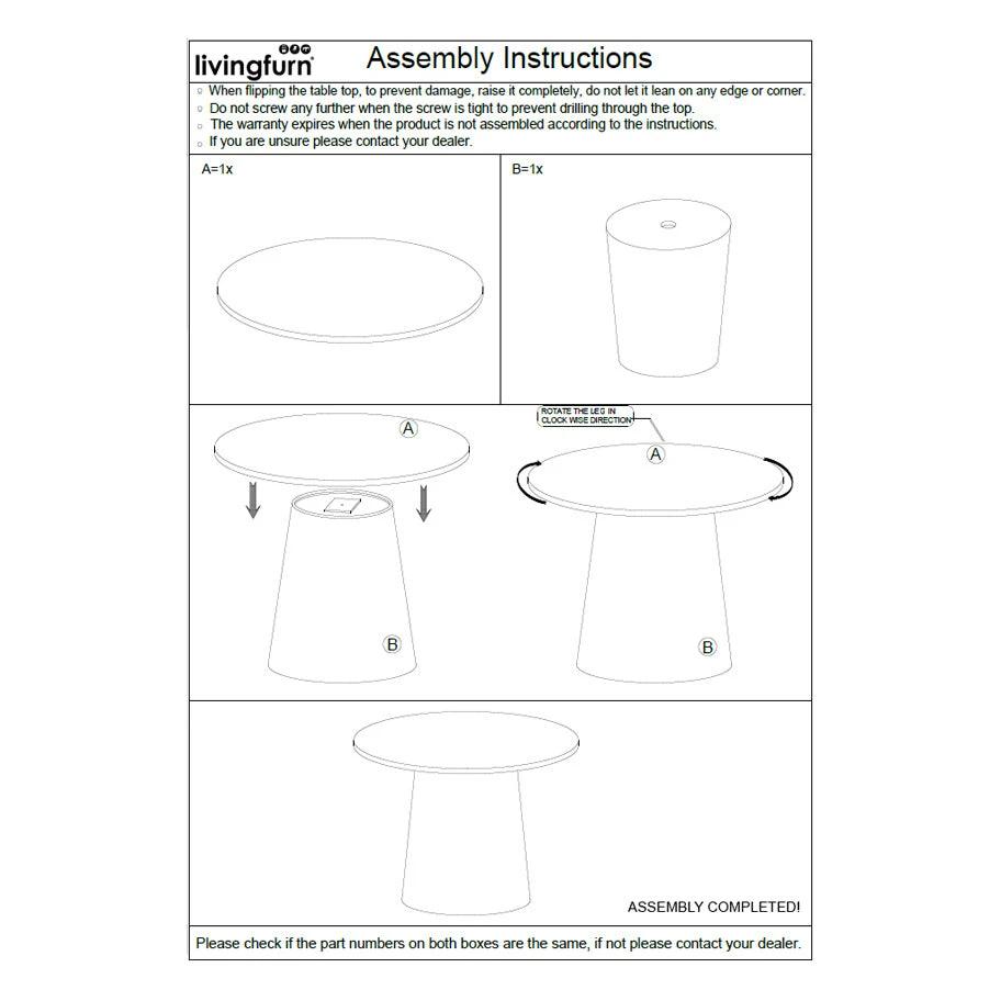 Eettafel Valentino Round 130cm by Livingfurn