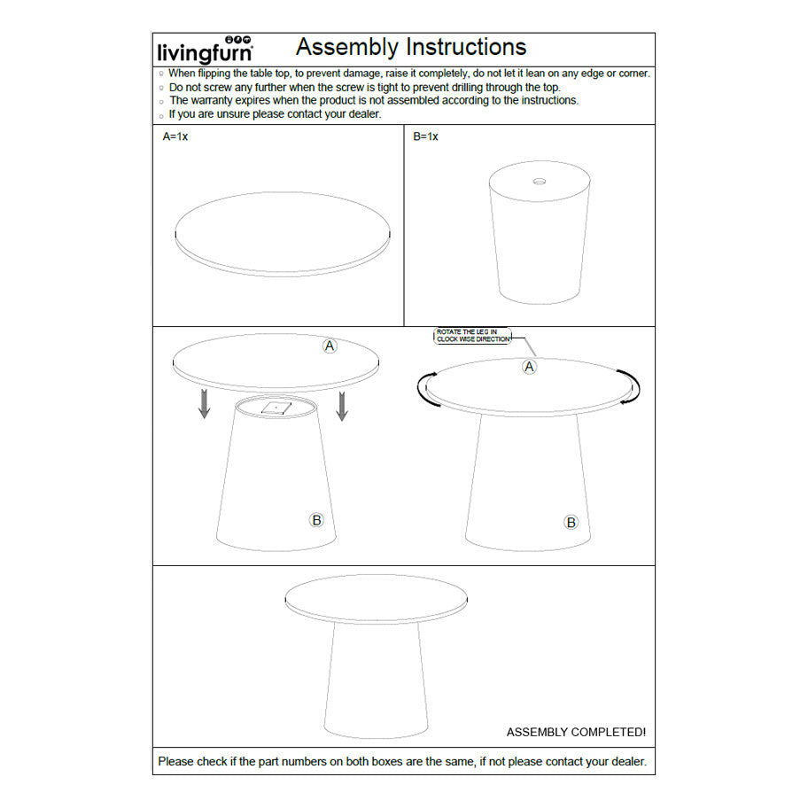 Eettafel Valentino Round 130cm - depauwwonen