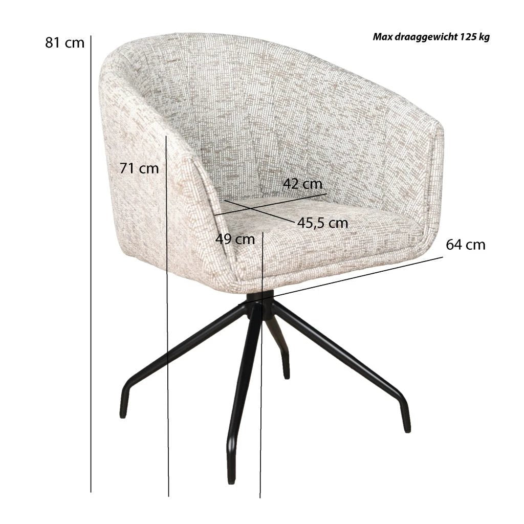 Eetkamerstoel Brussel Draai | Cosmo Nature by Moods Collection