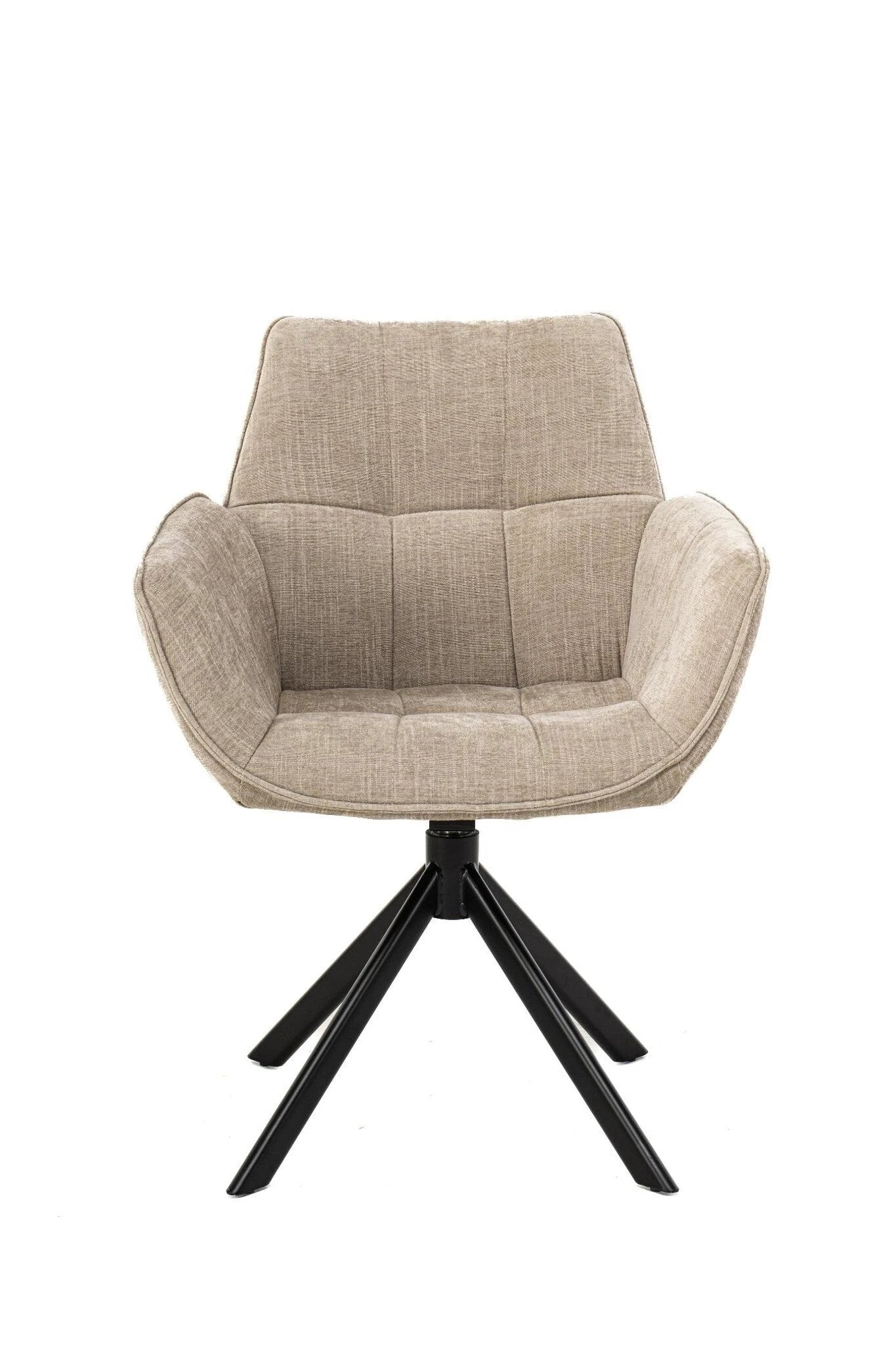 Eetkamerstoel Monaco 360 Draai | Milan Beige by Moods Collection