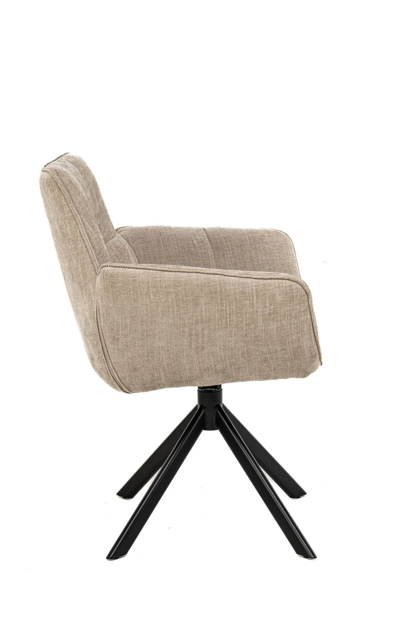 Eetkamerstoel Monaco 360 Draai | Milan Beige by Moods Collection
