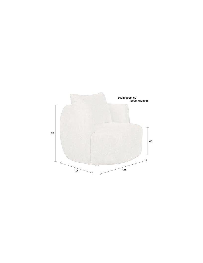 Fauteuil Rocca Cappuccino by Dutchbone