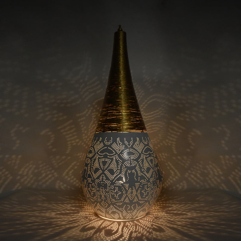 Vloerlamp Alisha wit/goud XL by Orientaals