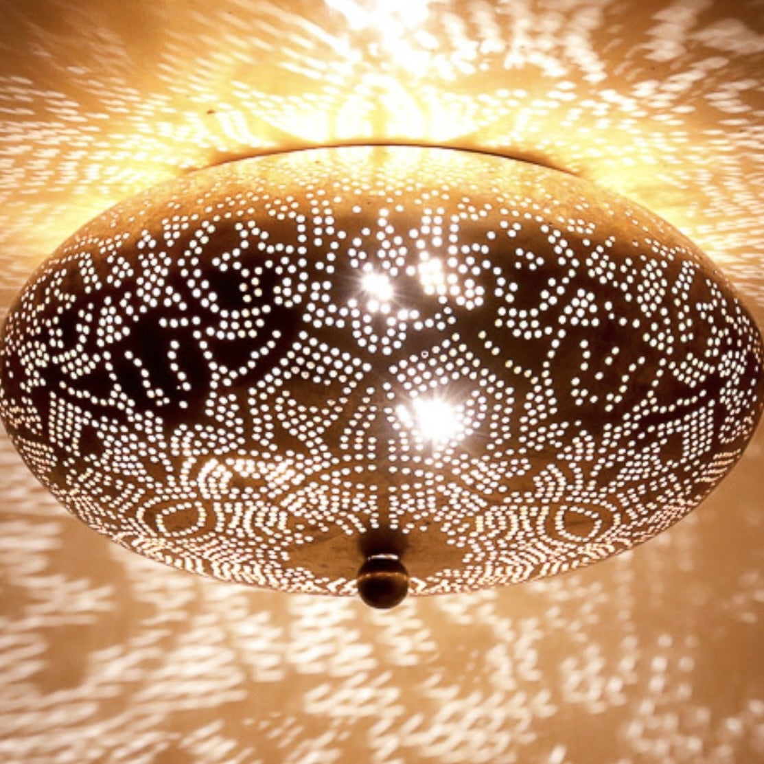 Plafondlamp Ameera Vintage Goud in 3 maten - depauwwonen