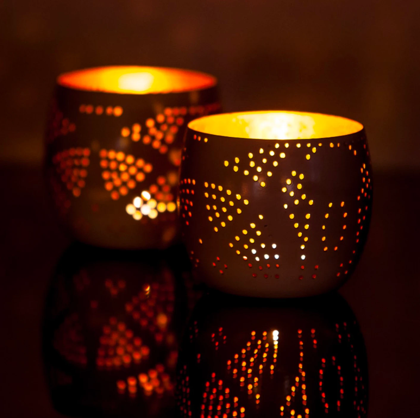 oosterse waxinehouder bol - filigrain stijl goud by Orientaals