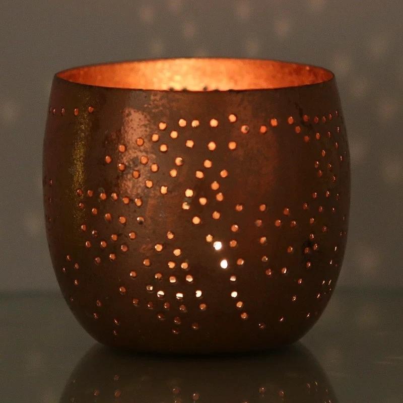 oosterse waxinehouder bol - filigrain stijl koper by Orientaals