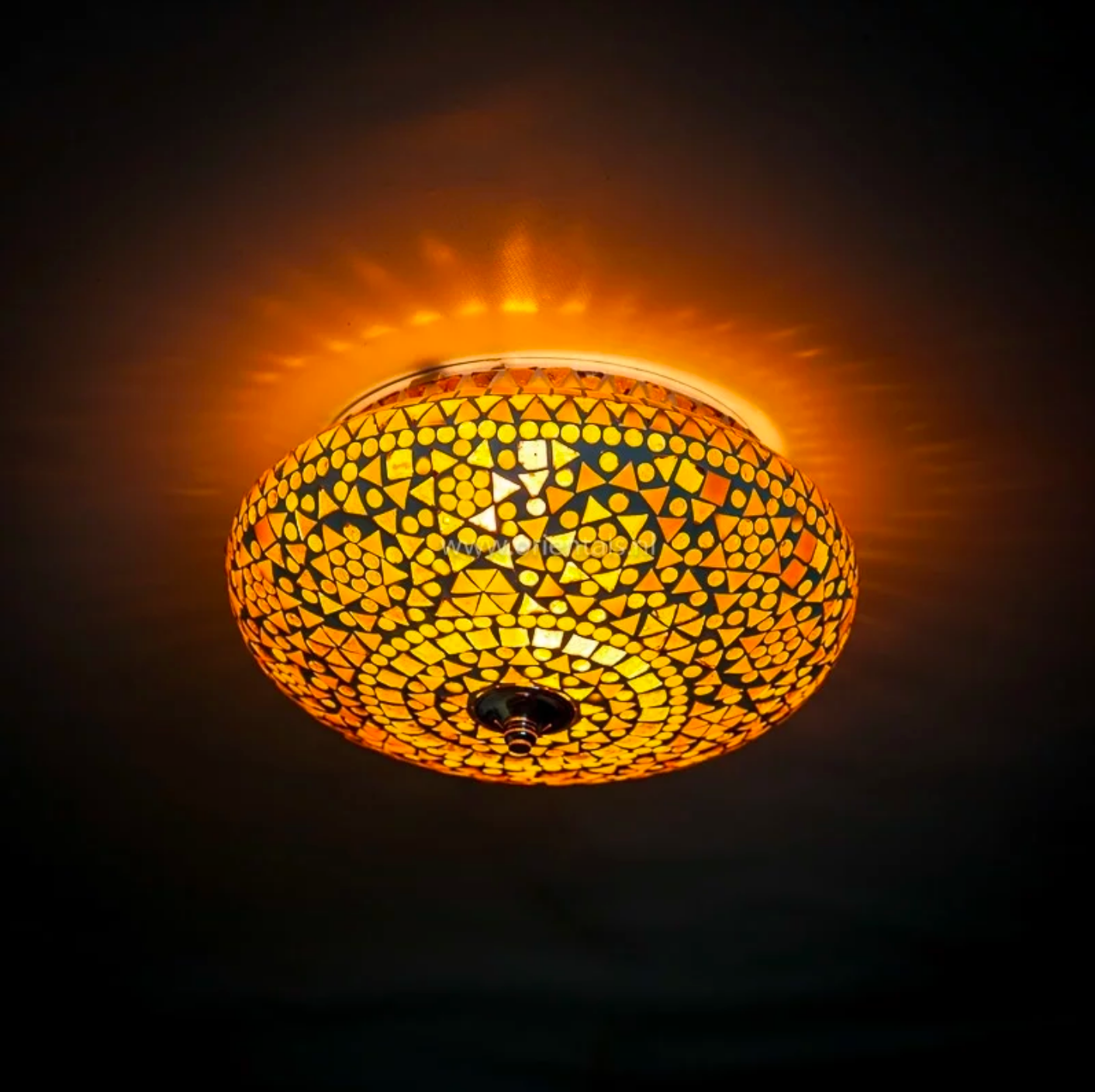 Plafonniere Cantara bruin-beige in 3 maten - depauwwonen