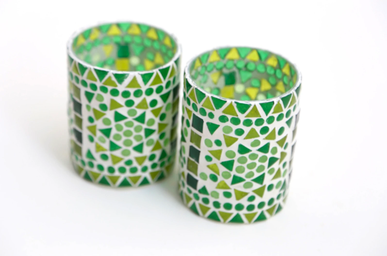 Waxinehouder mozaiek cilinder - Cantara - groen by Orientaals