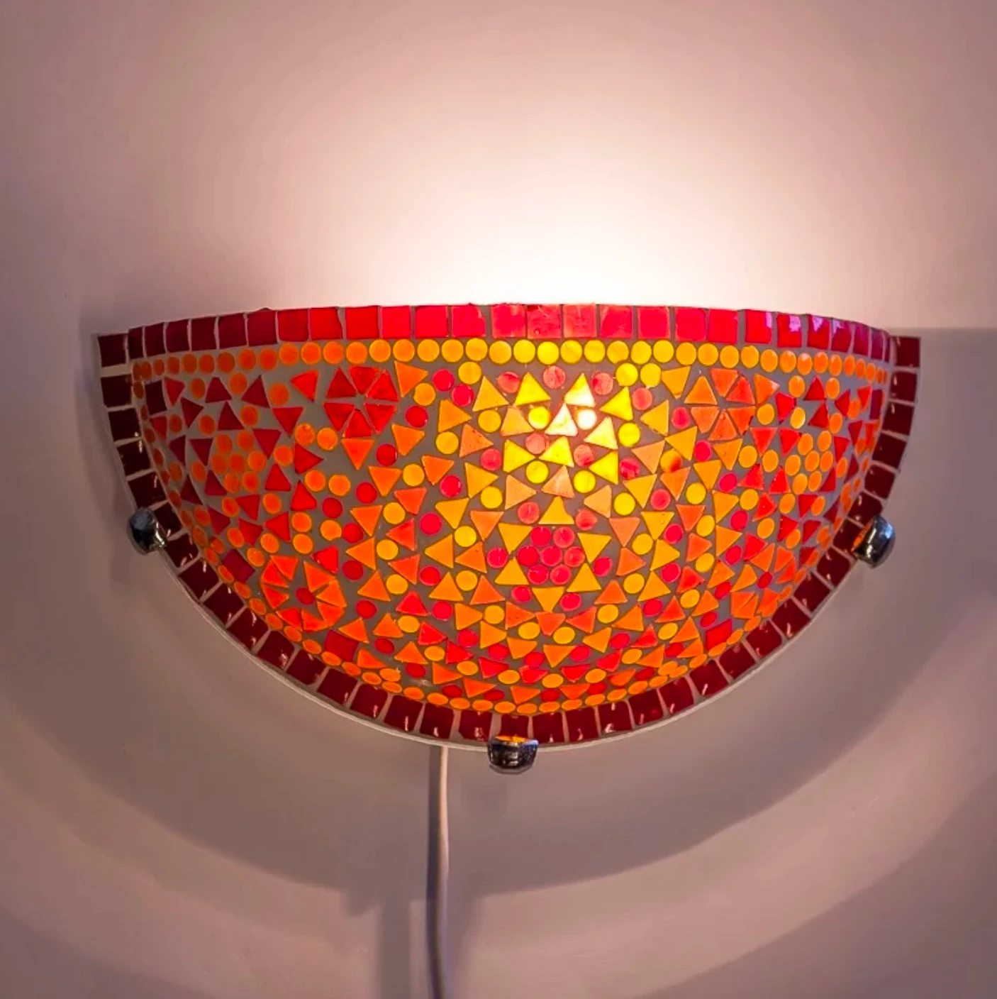 Wandlamp Cantara rood-oranje by Orientaals