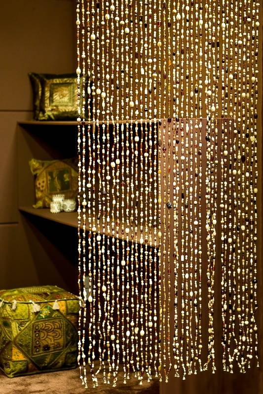 Gordijn Aneesha bruin/beige 90 x 200cm - depauwwonen