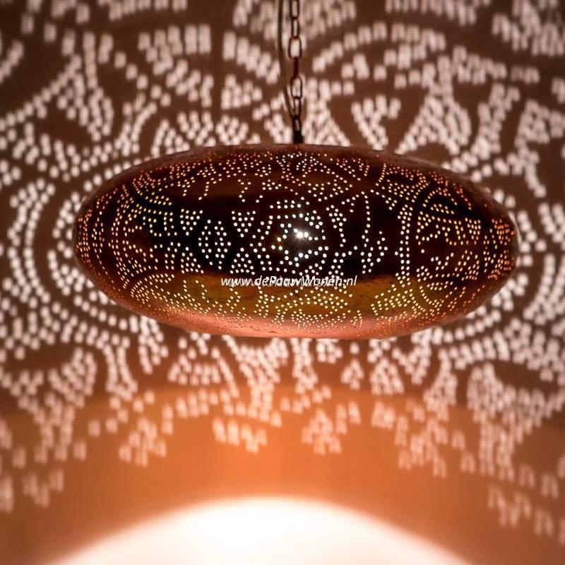 Hanglamp Ameera koper elipse by Orientaals